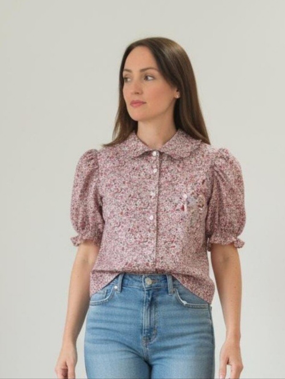 Liberty Of London Puff Sleeve Blouse Sz 10
